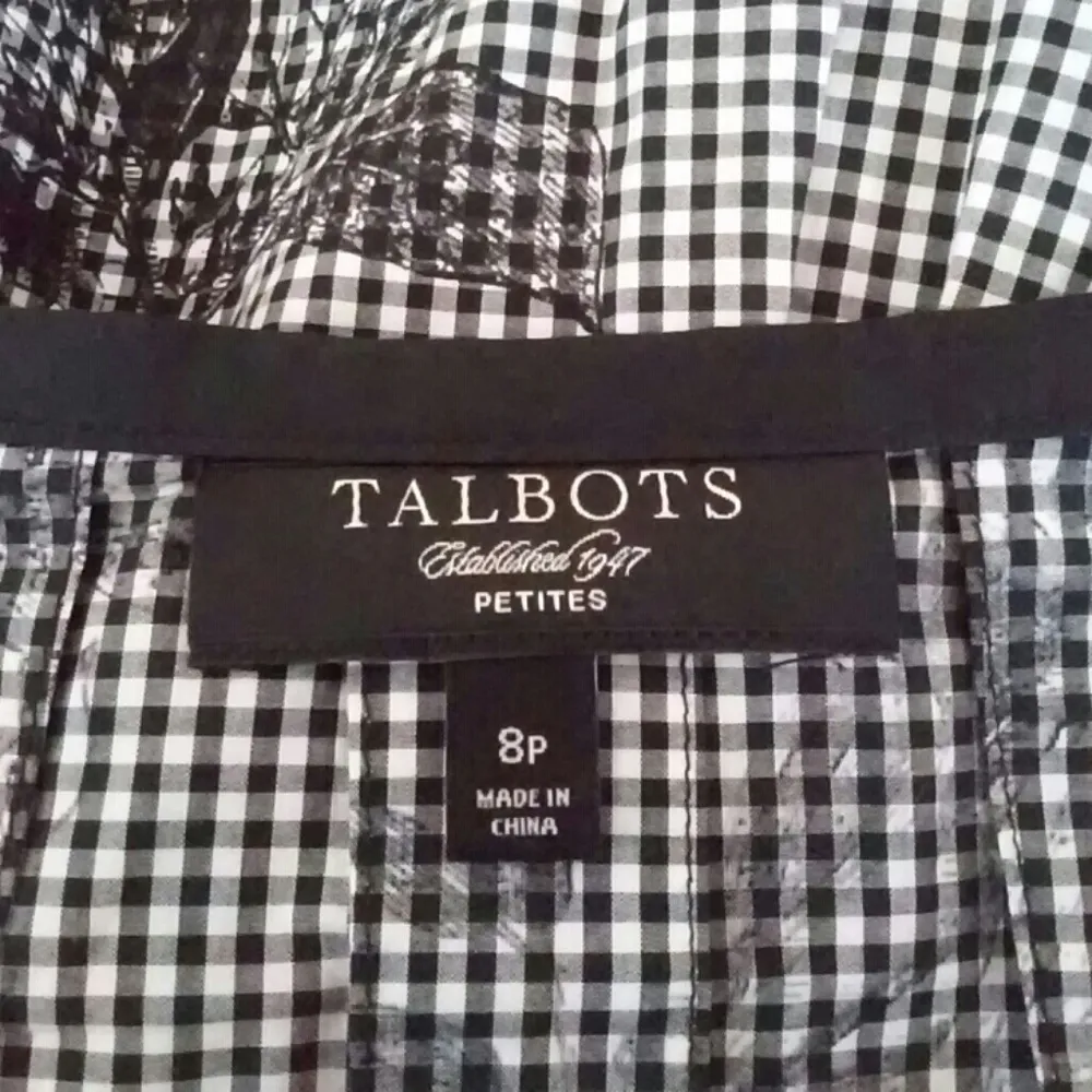 Talbots Gingham Floral Women's Skirt - Image 5