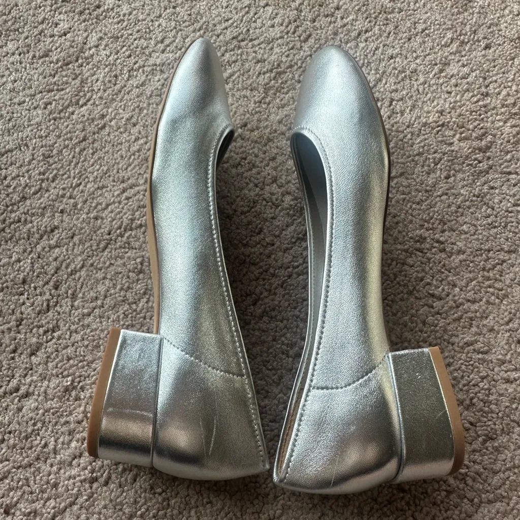 SILENT D Annabelle Silver Ballet Pumps 8.5 - Image 8