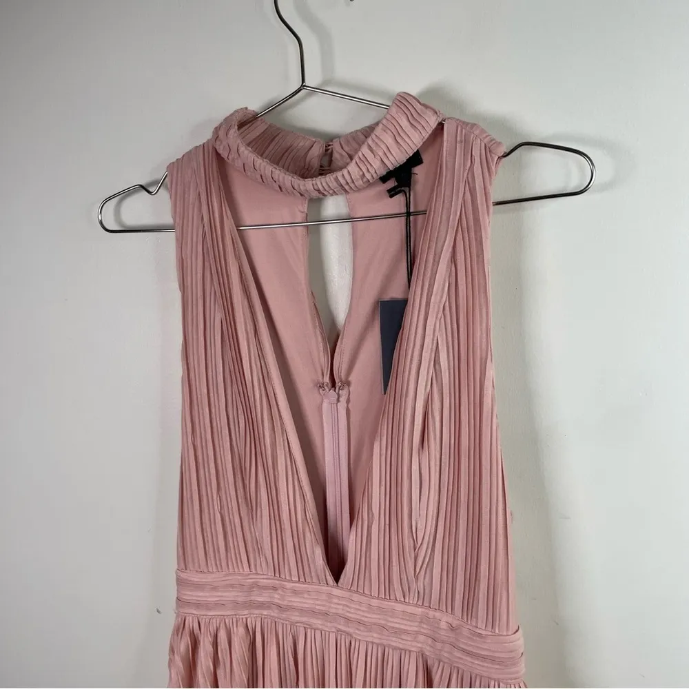 NBD Pale Pink Maeve Pleated Maxi Dress - Image 4
