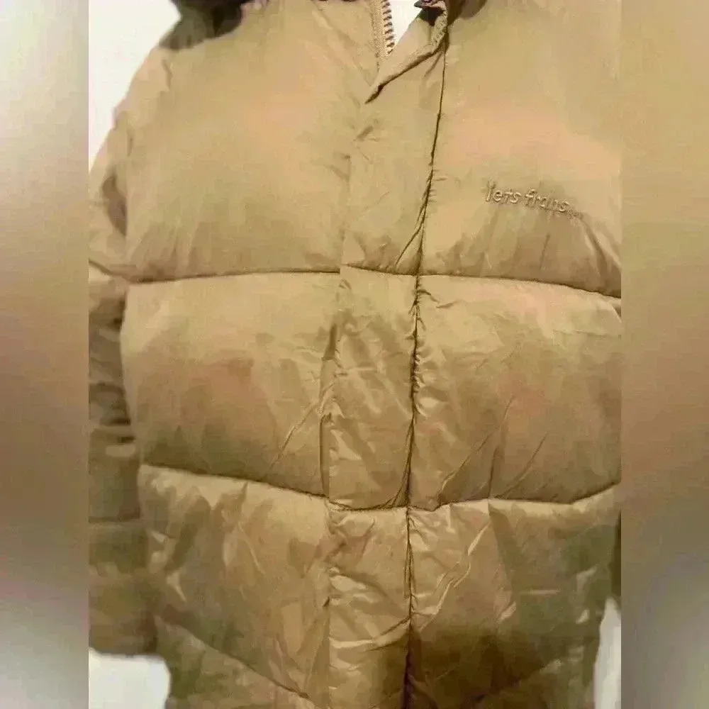 Iets Frans Thermore Insulated Puffer Jacket Large Removable Hood $124 Nordstrom Brown - Image 8