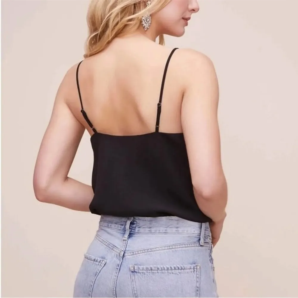 ASTR XS Cowl-Neck Tank Top Thong Bodysuit Black - Image 3