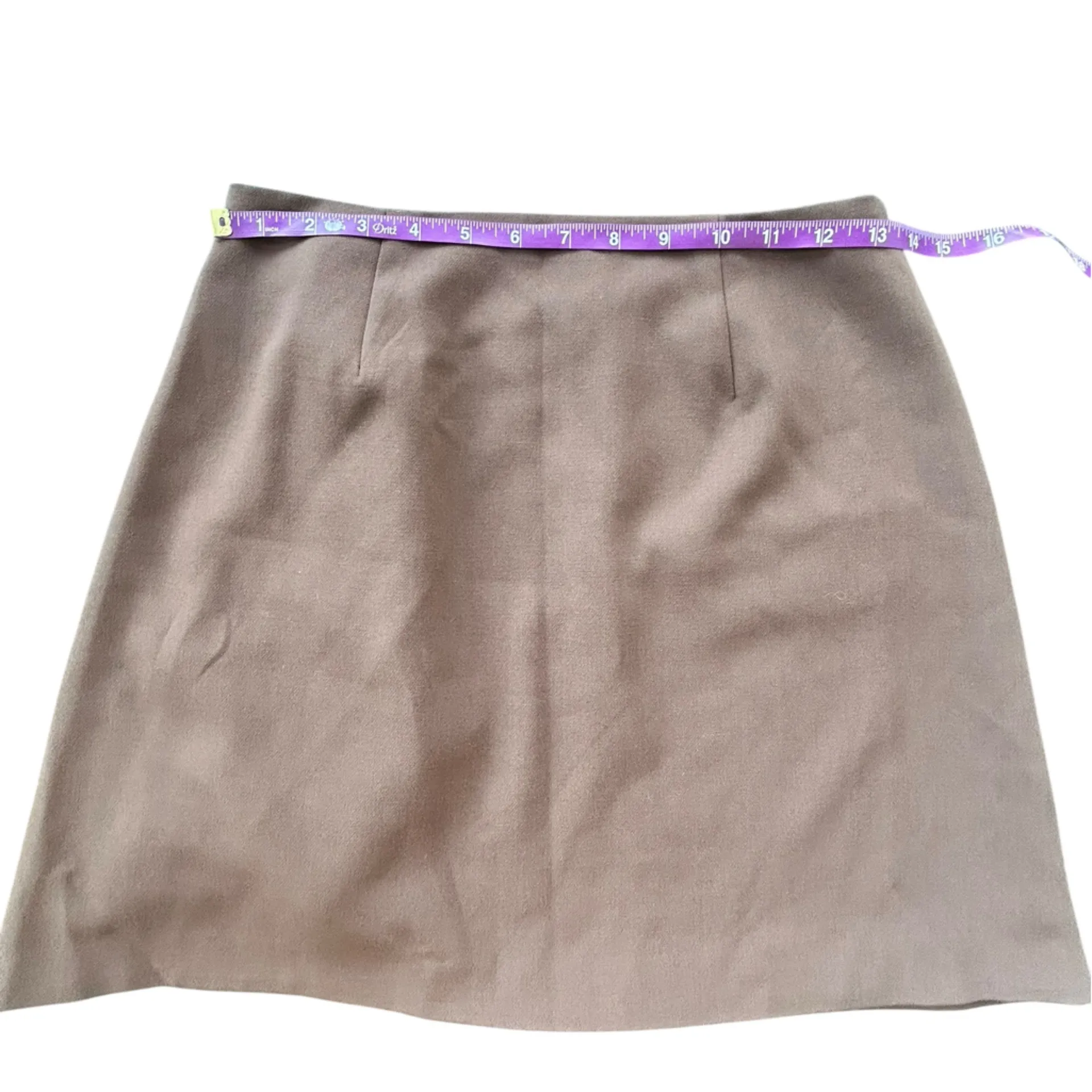Abercrombie & Fitch Chocolate Brown Menswear Inspired Mini Skirt Asymmetrical Sm - Image 4