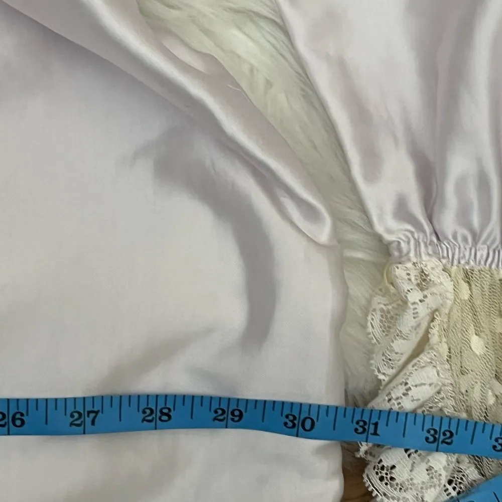 Christian Dior Vintage 80’s Does Victorian Satin and Lace Nightgown L - Image 11