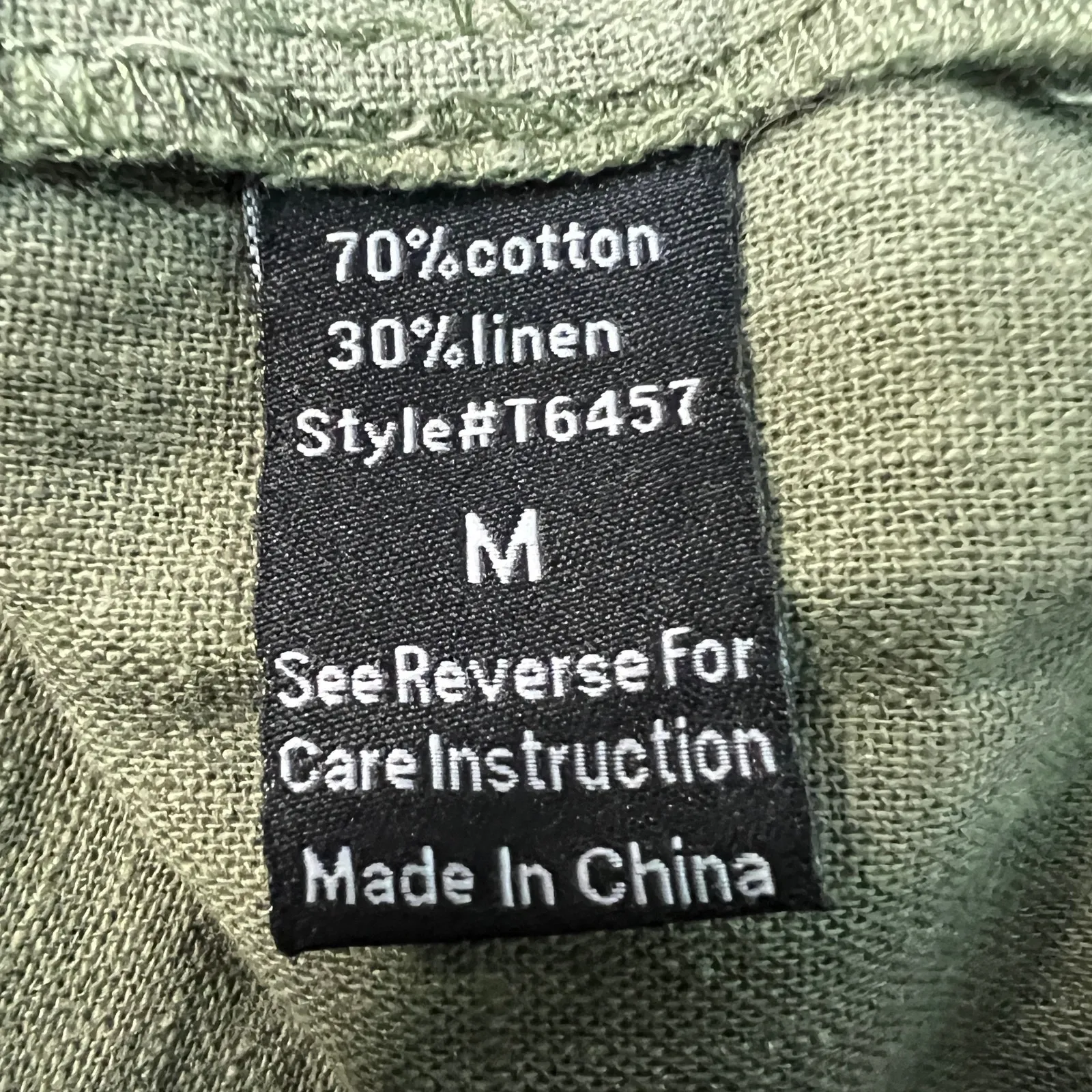 Mine Womens Jacket Medium Cotton Linen Olive Green Minimalist Capsule Beachy - Image 8