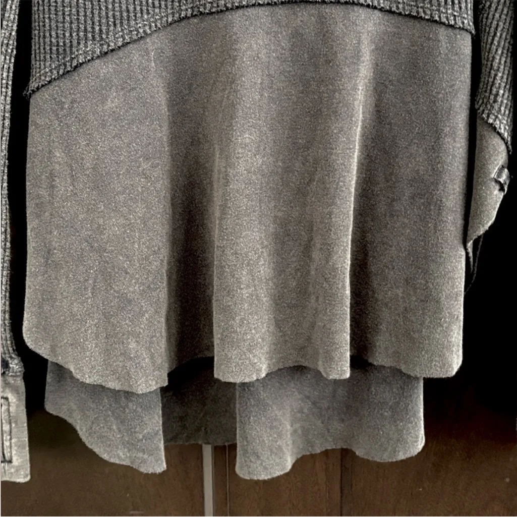 Like New Free People We The Free Monterey Thermal Top Mushroom Oversized Small - Image 8