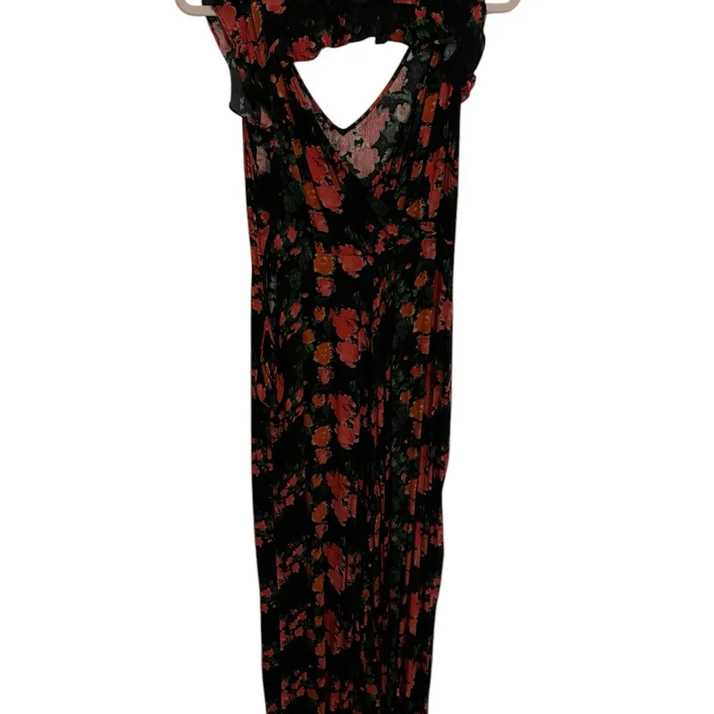 FALL CLEARANCE Tracy Reece floral Sleeveless jumpsuit open back - Black and Red - Image 3