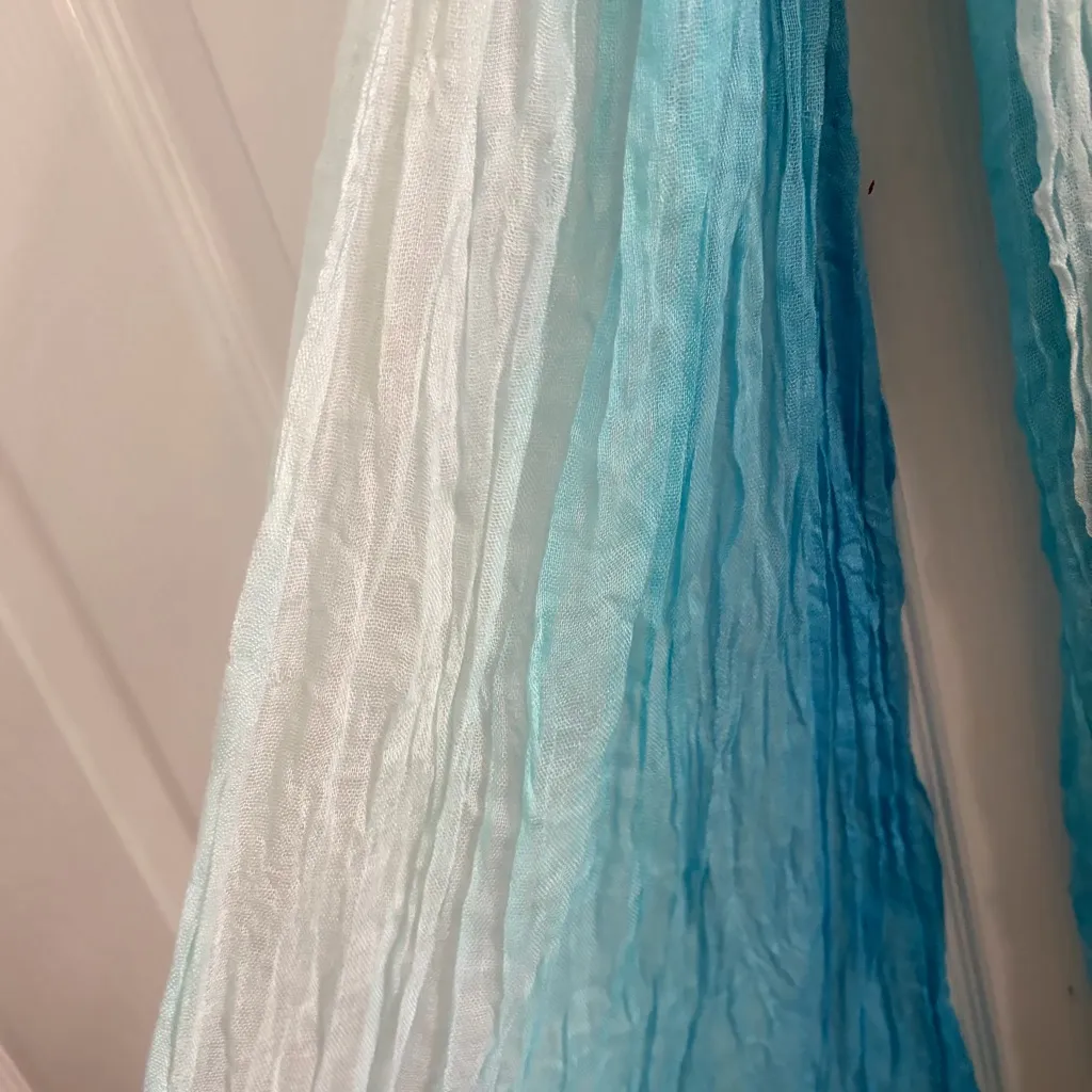 Pink and Blue Floral Scarves - Image 9