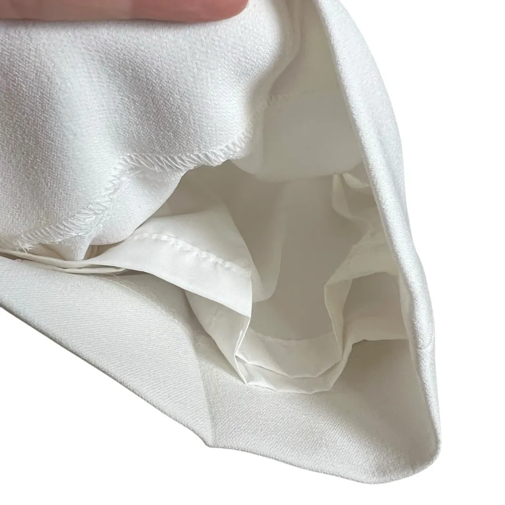 DONNA KARAN White Flat Front Pants Size 14 Slacks Trousers Lined Straight Leg - Image 7