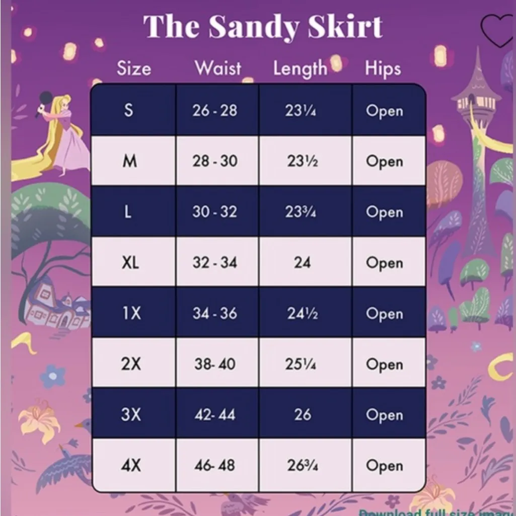 Loungefly Stitch Shoppe Story of Disney Princess Rapunzel Sandy Skirt - Image 10
