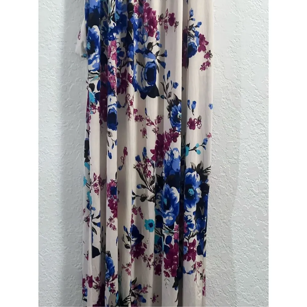 Bellamie floral Maxi flower Racerback dress pockets XL  stretchy - Image 4