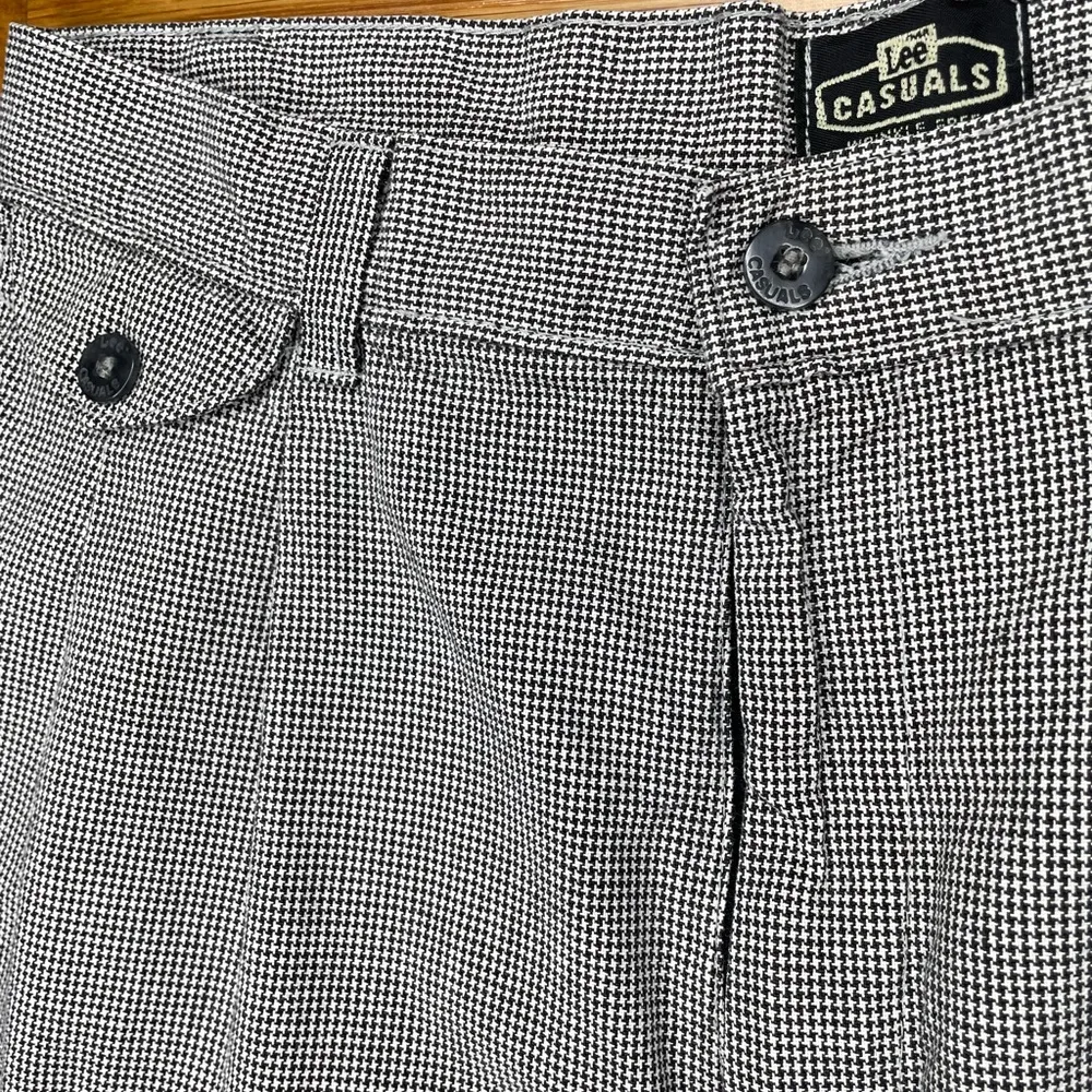 Rare Vintage Lee Casuals Houndstooth High-Waisted Pleated Trousers - vtg size 12 - Image 5
