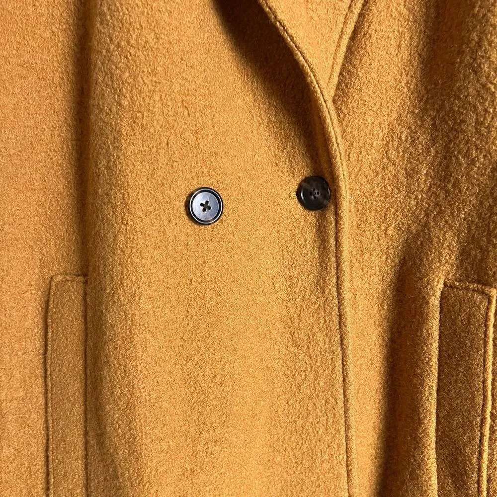 J.Crew Daphne Italian Boiled Wool Camel Tan Coat Size 10 Petite - Image 10