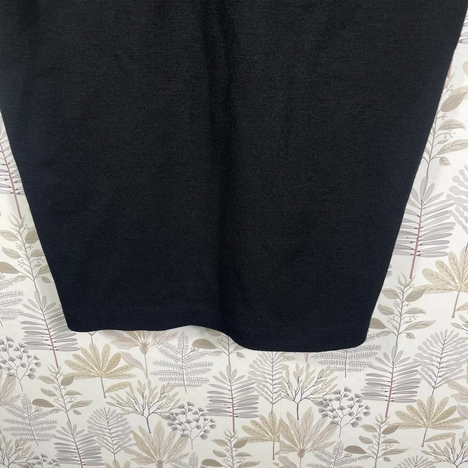 Andrea Jovine Women's Black Wool Dress Size Small Long Sleeve Zip Collar Pockets - Image 10