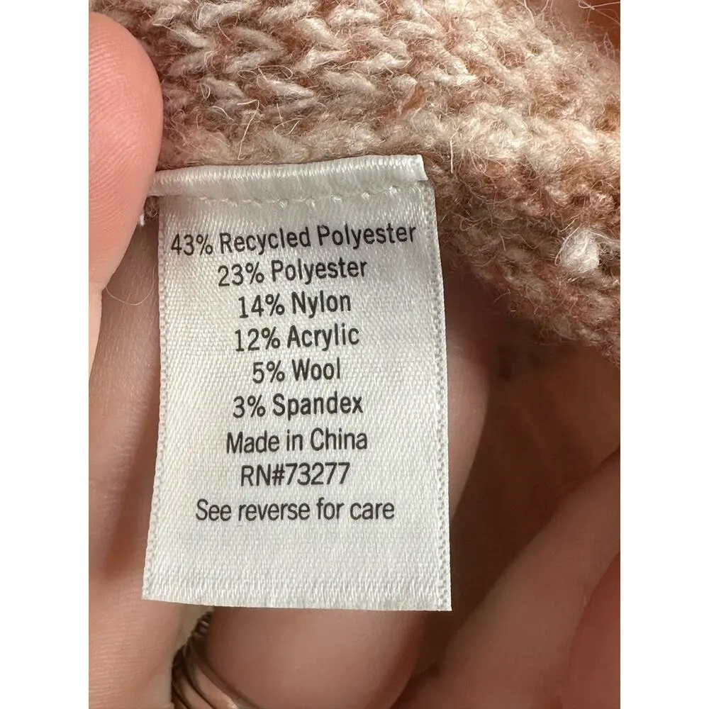 Nine West Long Sleeve Collared V Neck Wool Pink Pullover Sweater Size Small - Image 4