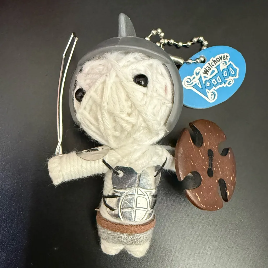 Watchover Voodoo Gladiator Mini Doll Collectible Keychain White - Image 2
