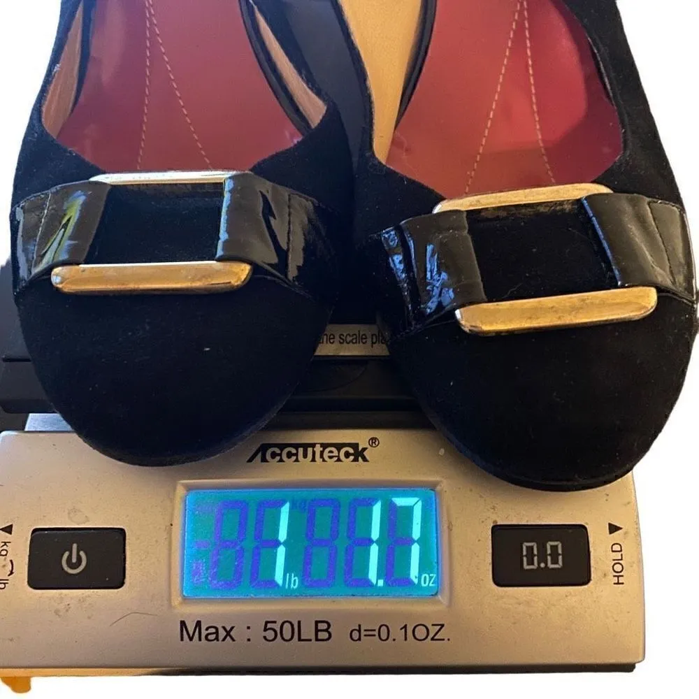 Kate Spade black patent leather heeled shoes size 10 made in Italy - Image 9