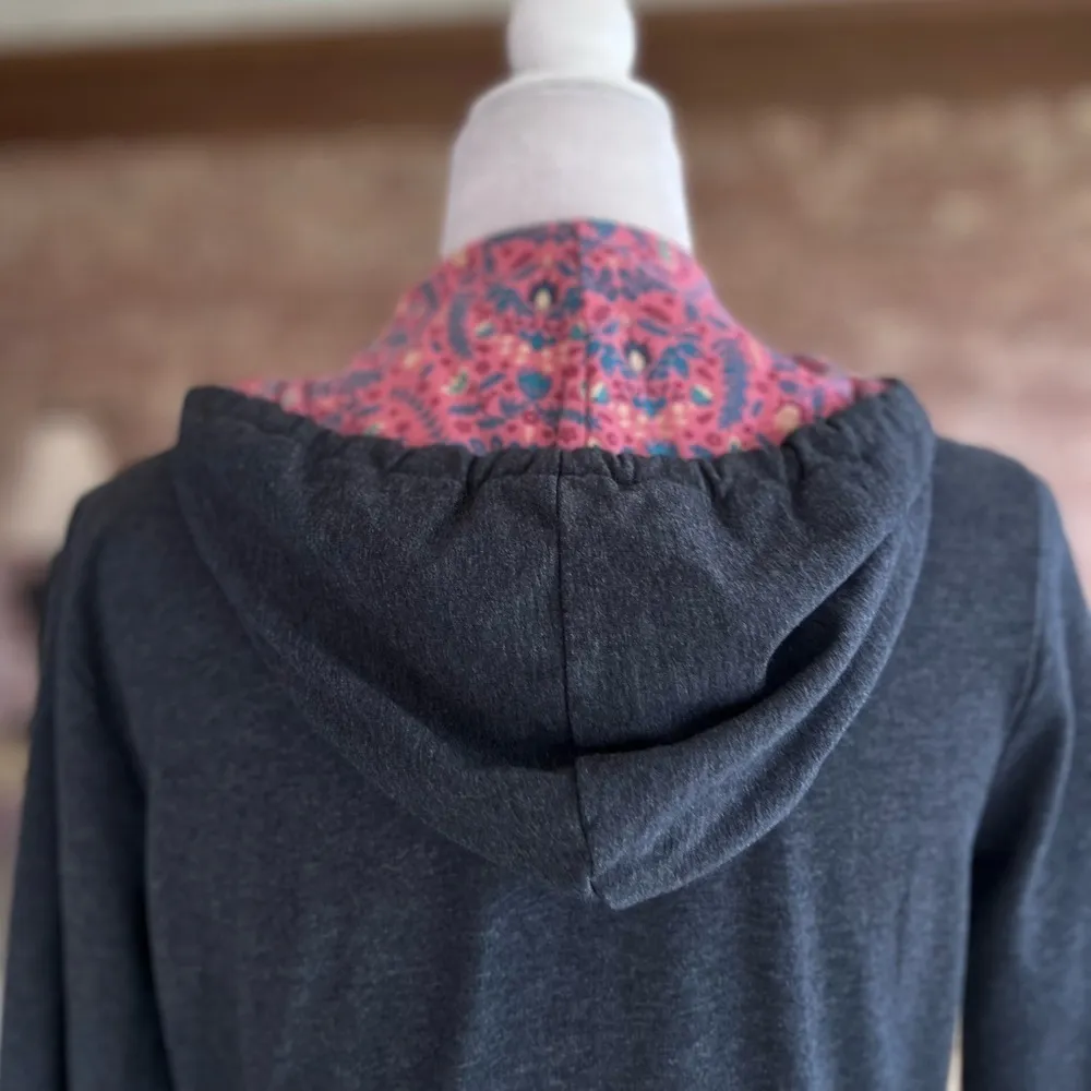 Matilda Jane Wise & Wonderful Gray Hoodie Knit Ruffle Jacket S - Image 10