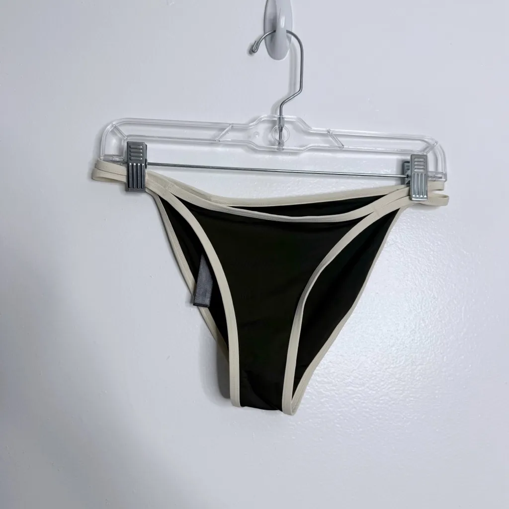 NWT Massimo‎ Dutti Contrast Bikini Bottom In Moss Size Medium - Image 3