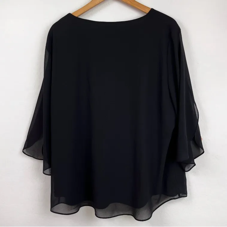 Grace Karin Black‎ Pull Over Blouse - Image 4