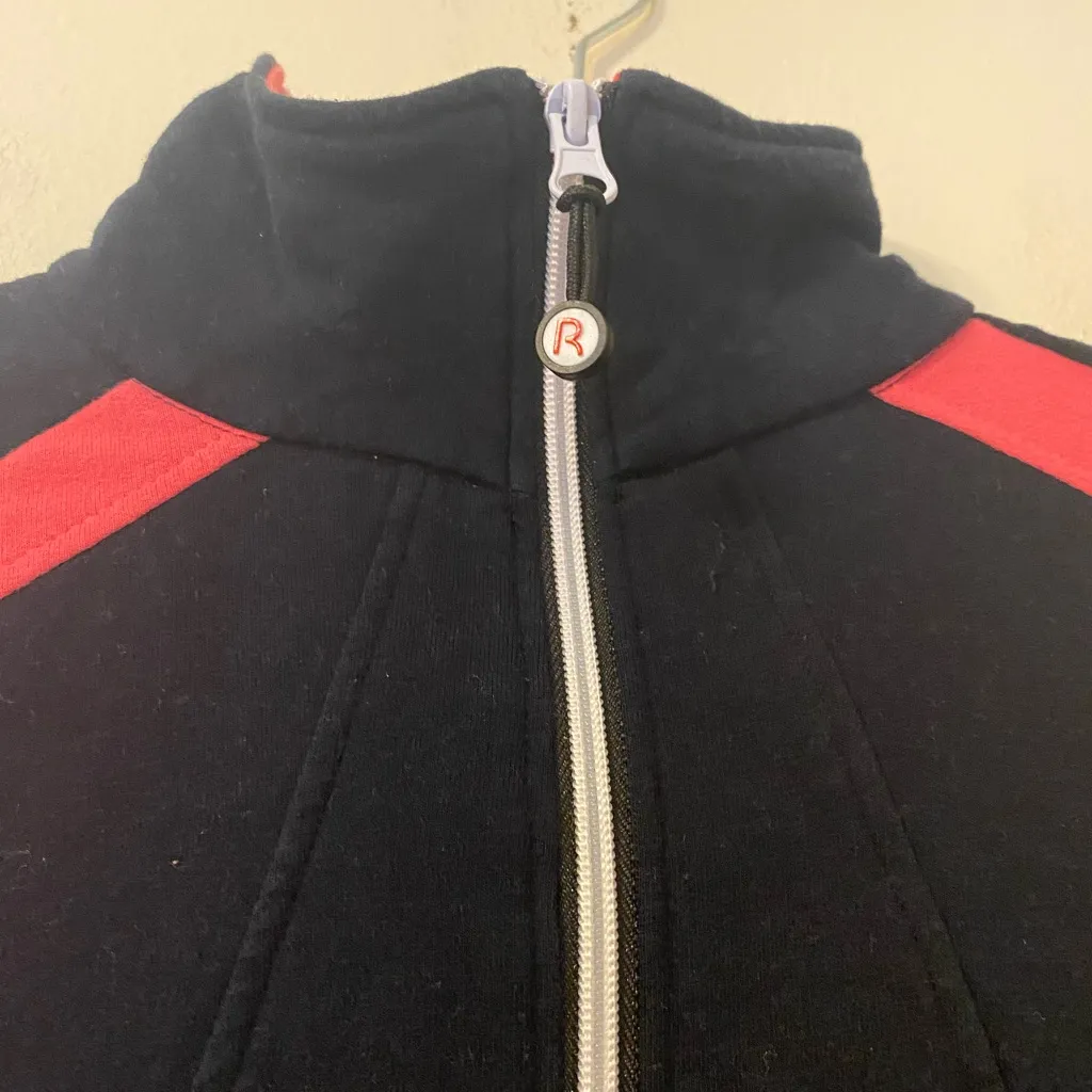 Womens Roots Canada Active Black Pink Full Zip Sweatshirt Size Small - Image 3