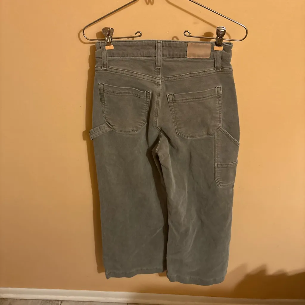 Paige Anessa Carpenter Wide Leg Crop Jeans in Vintage Sweet Succulent - Image 6