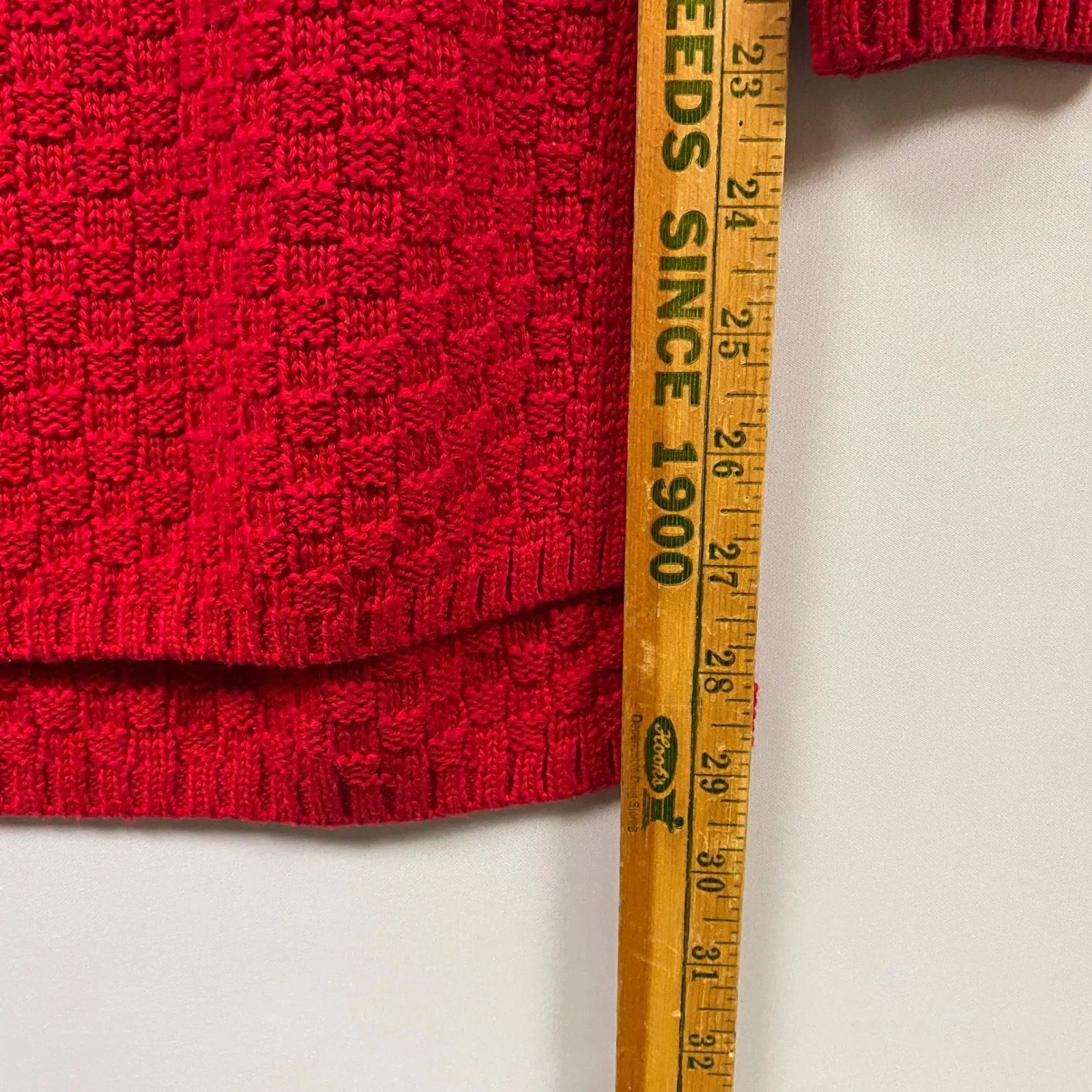 Vince Camuto Women XS Red Textured Oversized Cozy Knit Pullover Weather Sweater - Image 6