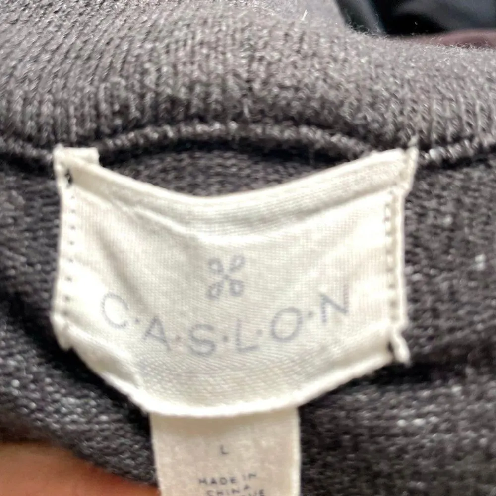 Caslon black and grey button front Sweater - Image 9