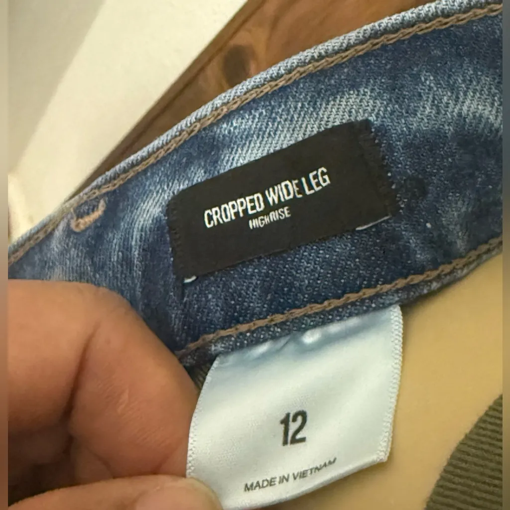 Express Blue Ankle Cropped Jeans - Image 3