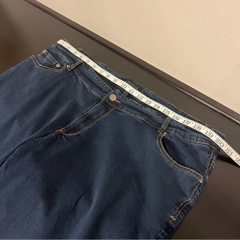 Eloquii lightweight skinny jeans, dark blue, stretchy, plus size 18 - Image 4