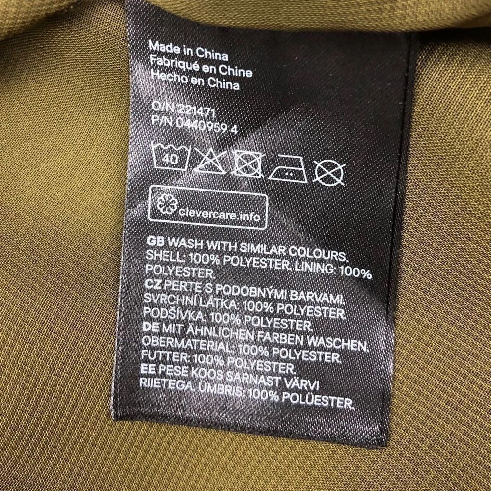 H&M Olive Green Straight Skirt Elastic Waist Size 6 - Image 7