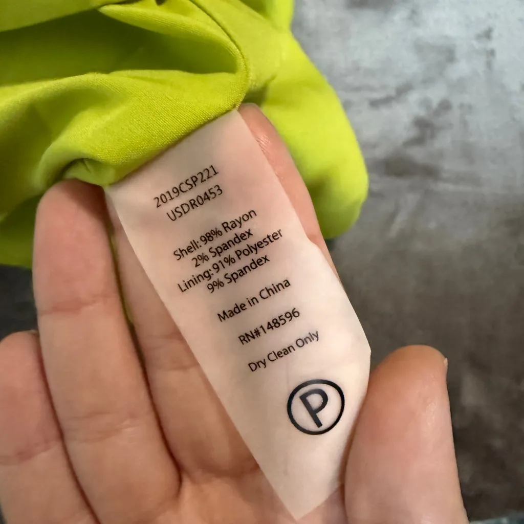 Universal Standard Raven Fitted V-neck Sleeveless Dress Lime Highlighter Green 0 - Image 7