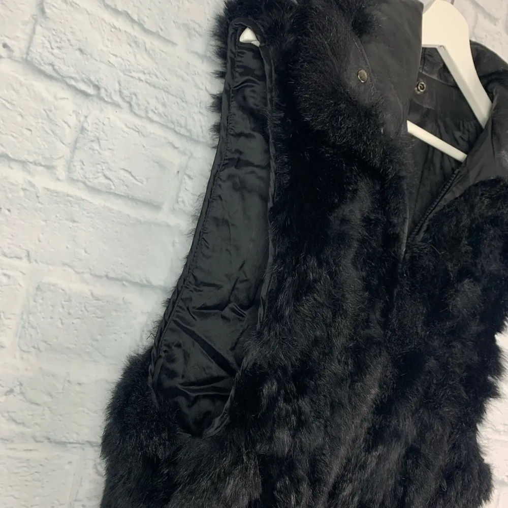 Genuine New Zealand Opossom Fur & Leather Vest S - Image 5