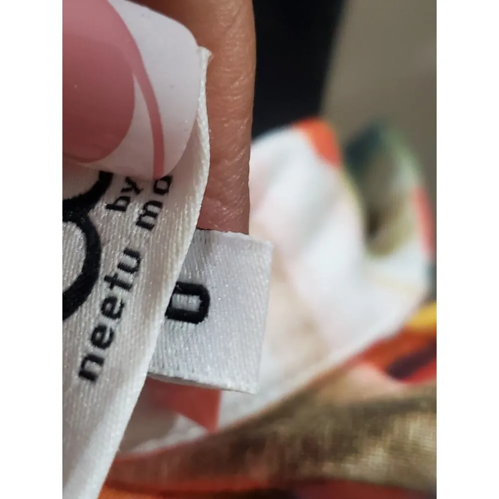 M Square Women's Multicolor Cotton Collared Long Sleeve Button Down Shirt Size 0 - Image 7