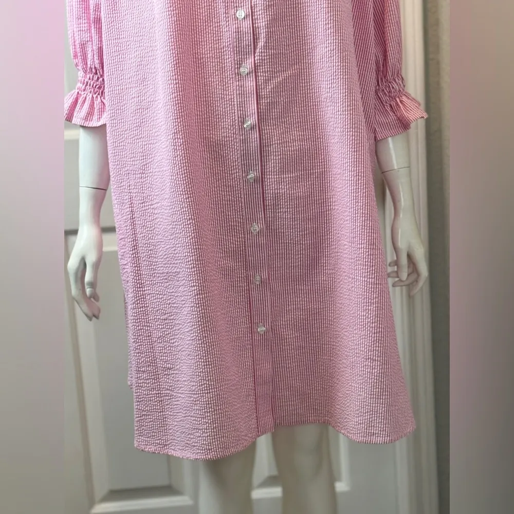 Finley Cotton Blend with Side Pockets Light Pink Long Sleeve Dress Size 2X. F52 - Image 9