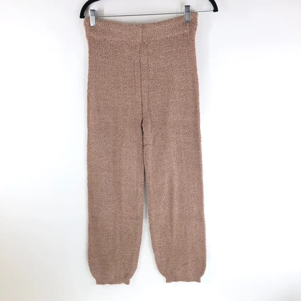 Lulus Teddy-To-Go Taupe Fuzzy Drawstring Joggers Pull On Brown S - Image 2