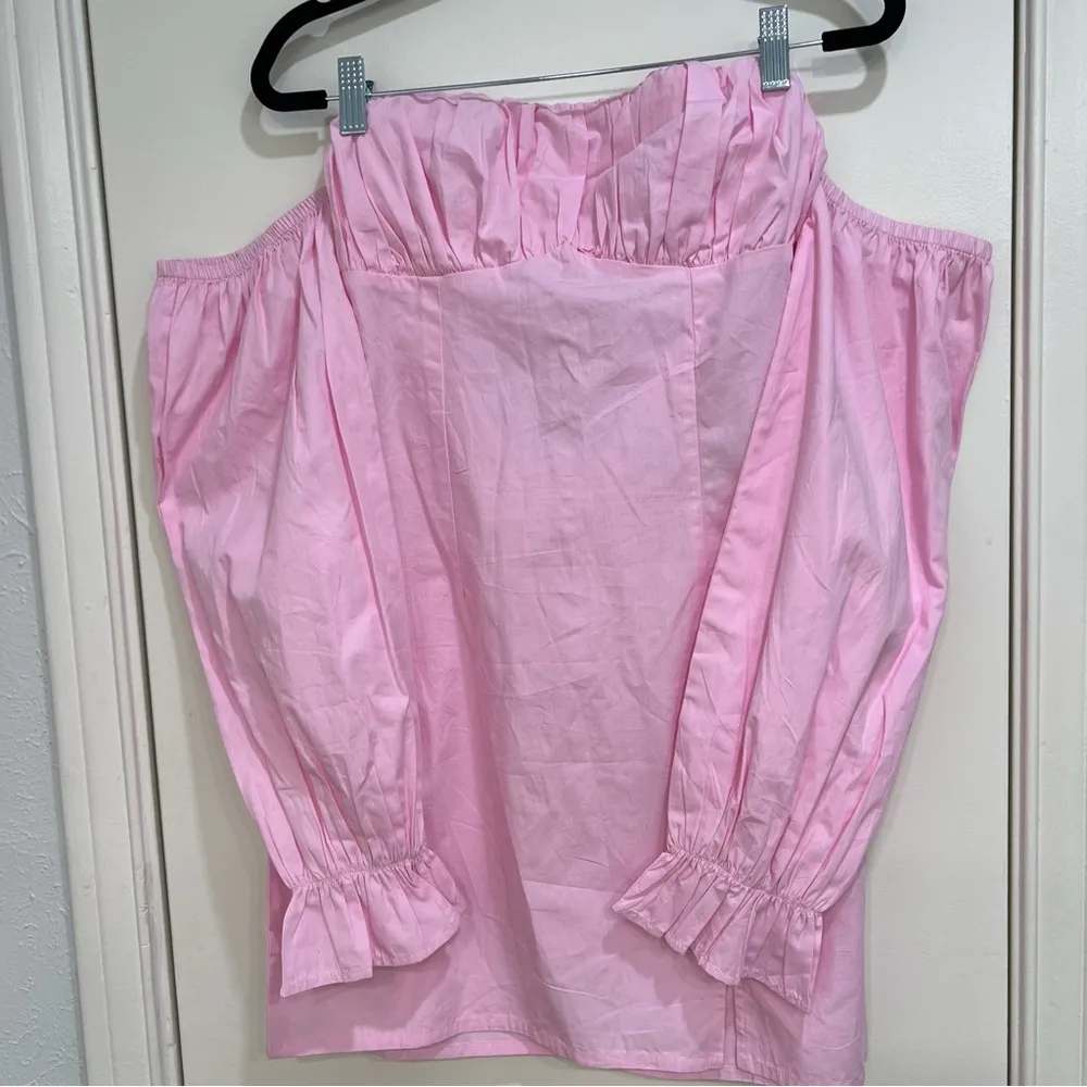 Noisy May Chiara Off the Shoulder Long Sleeve Cotton Minidress - Image 3