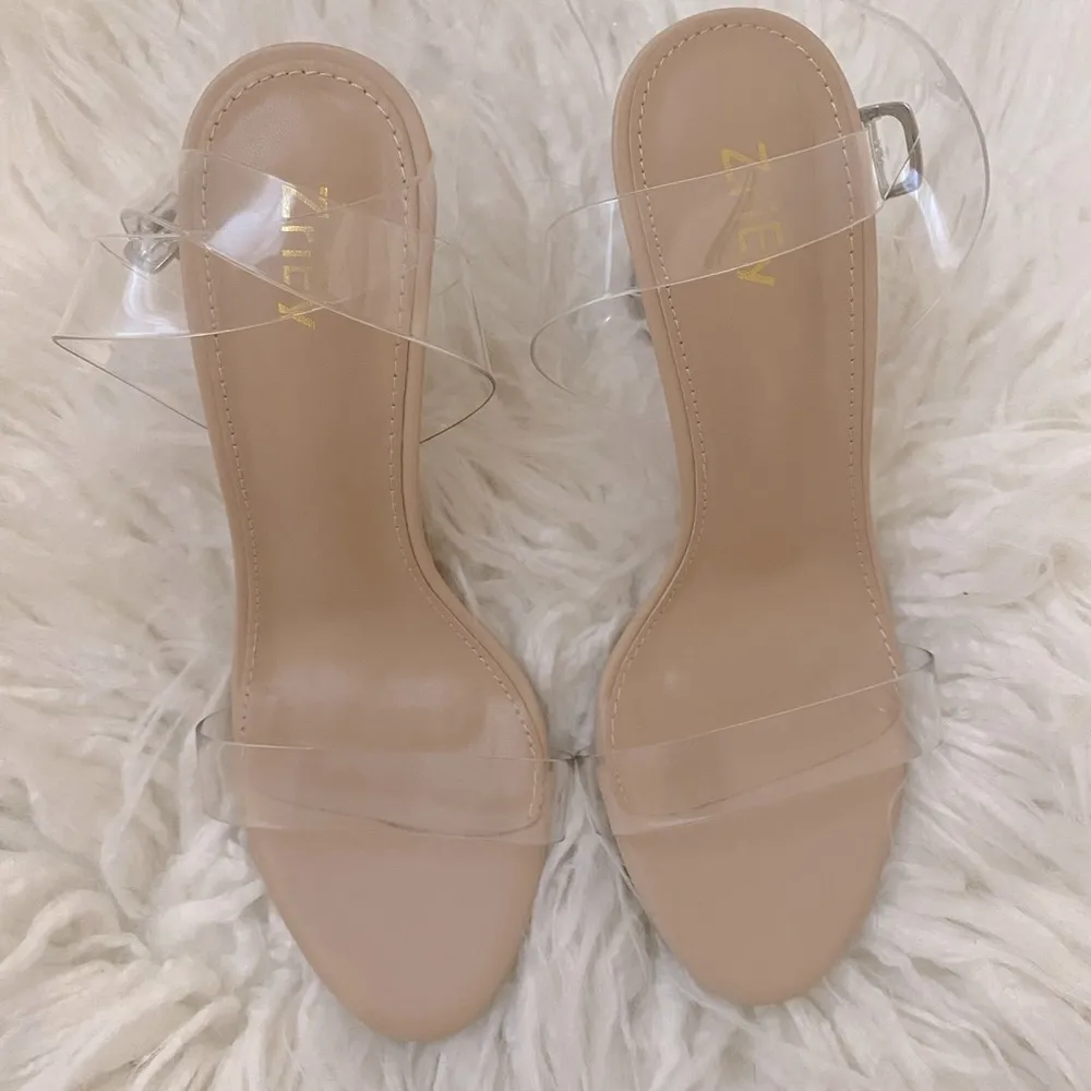 Clear Block Heels Size 7 - Image 6