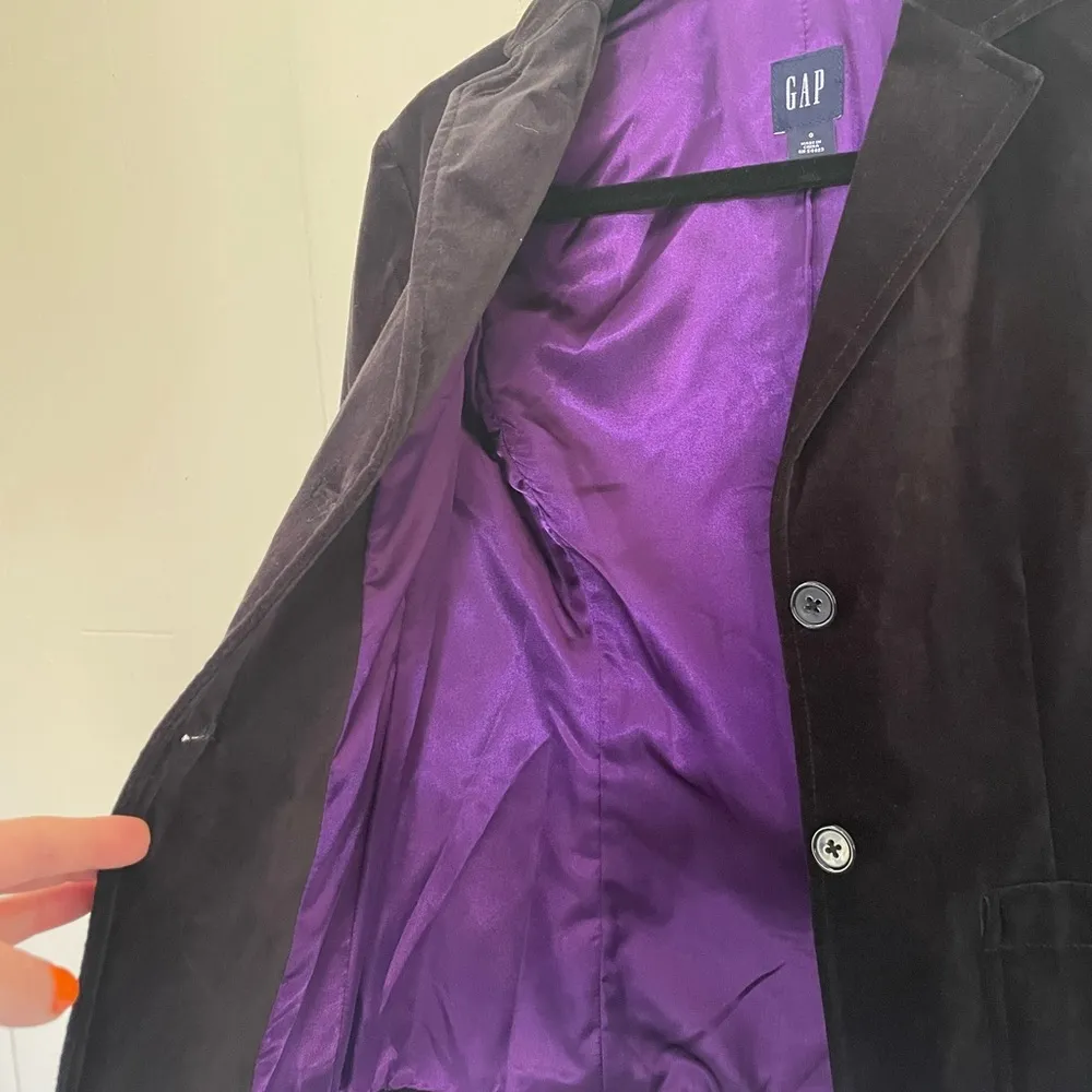 Gap Black Velvet 2 Button Blazer Jacket ~ EUC Y2K Gorgeous ~ Women’s Size 0 - Image 6