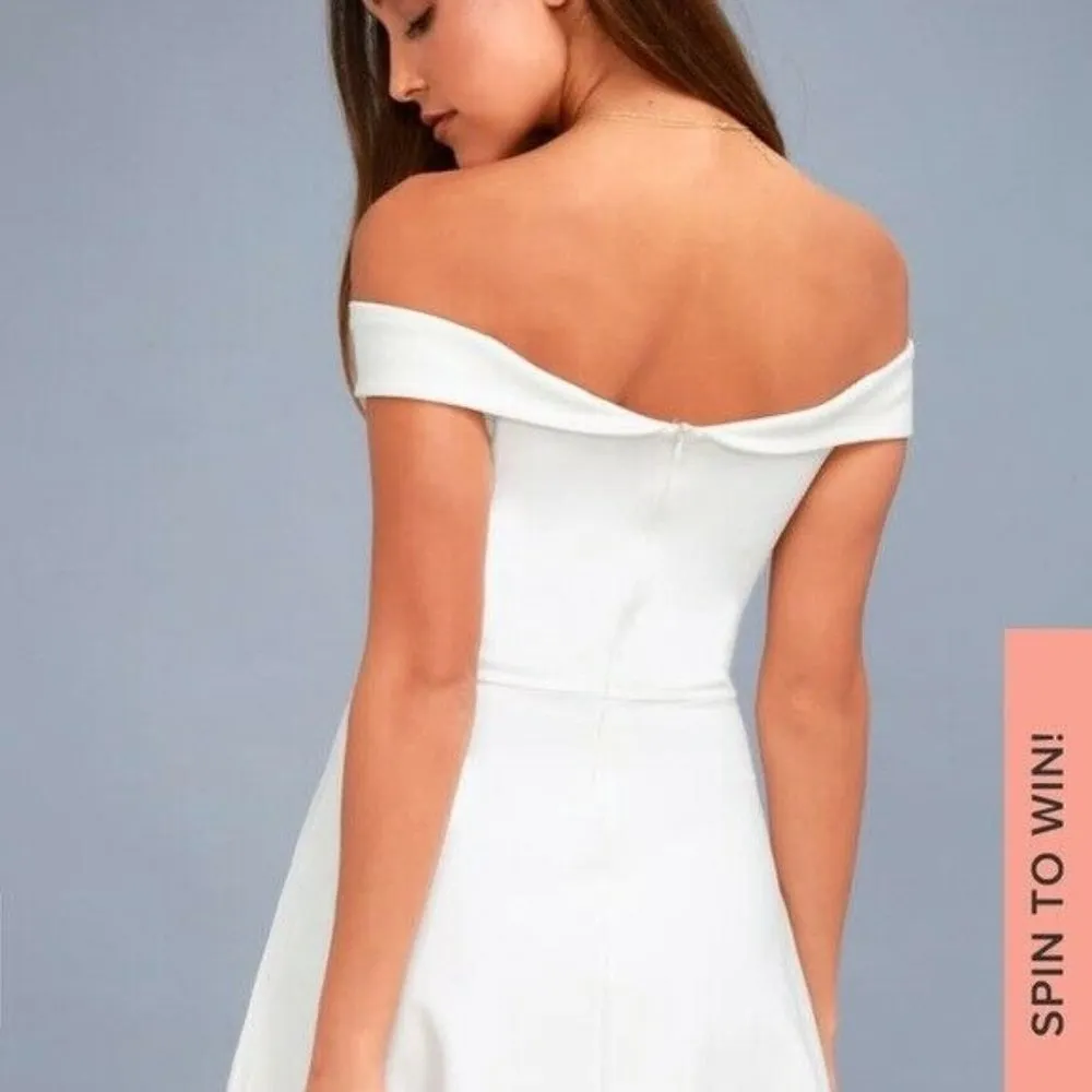 NWT Lulu’s Season Of Fun Off the Shoulder‎ Skater Dress Small Fit & Flare - Image 2