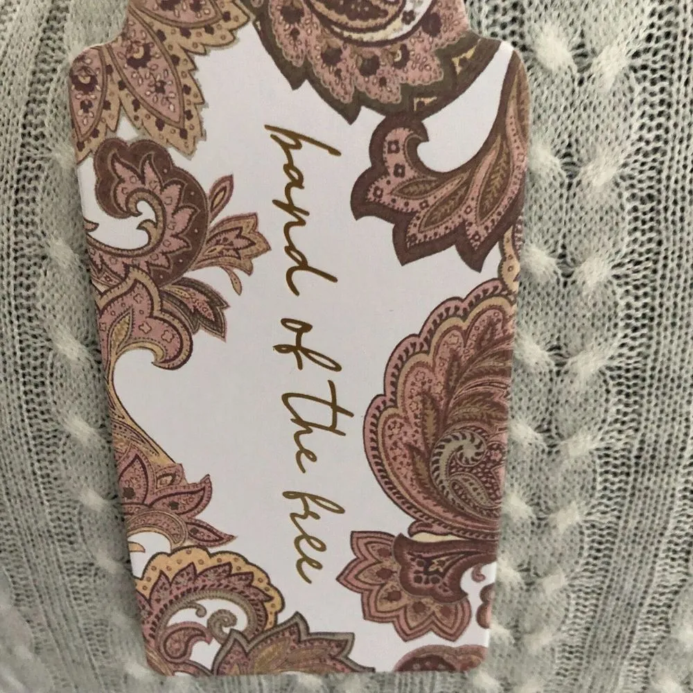 Band Of The Free Womens Blouse M Ivory Mock Neck Long Sleeve NWT‎ - Image 7