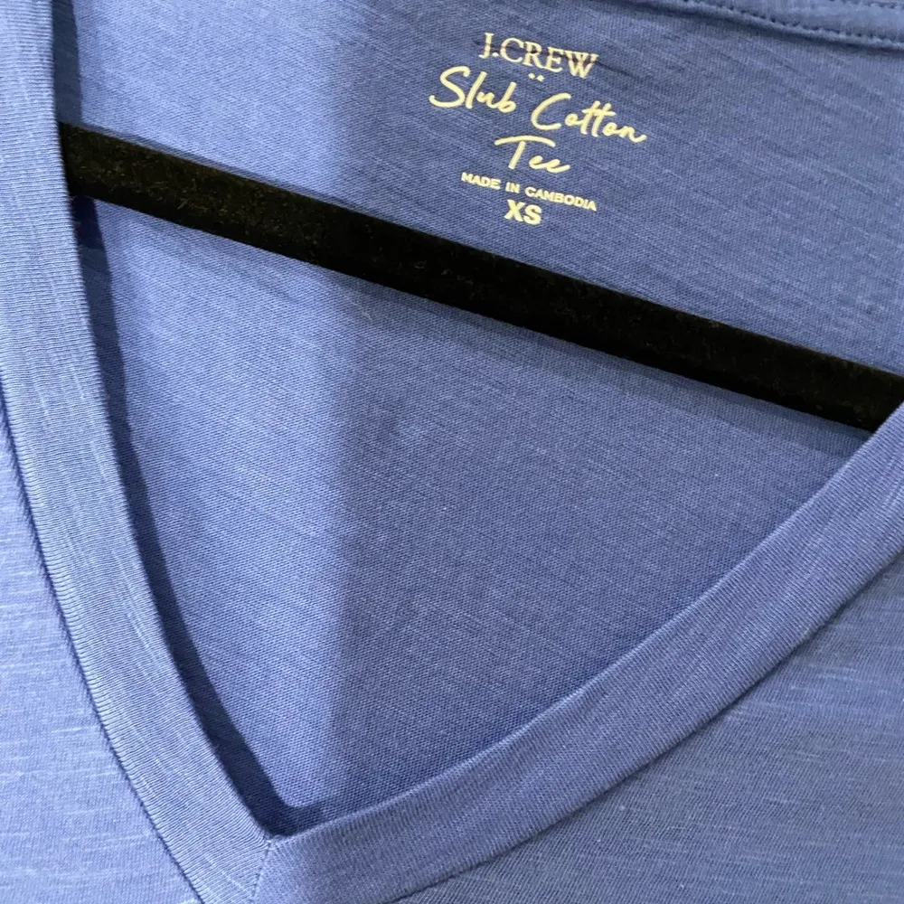 NWOT J. Crew Size XS Blue Slub Tee Shirt V Neck Short Sleeve Lightweight - Image 11