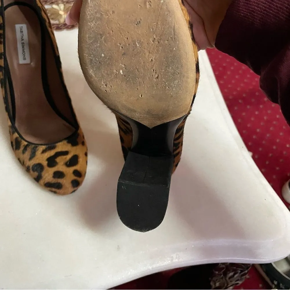 Tabitha Simmons Calf Hair Leopard Pumps - Image 4