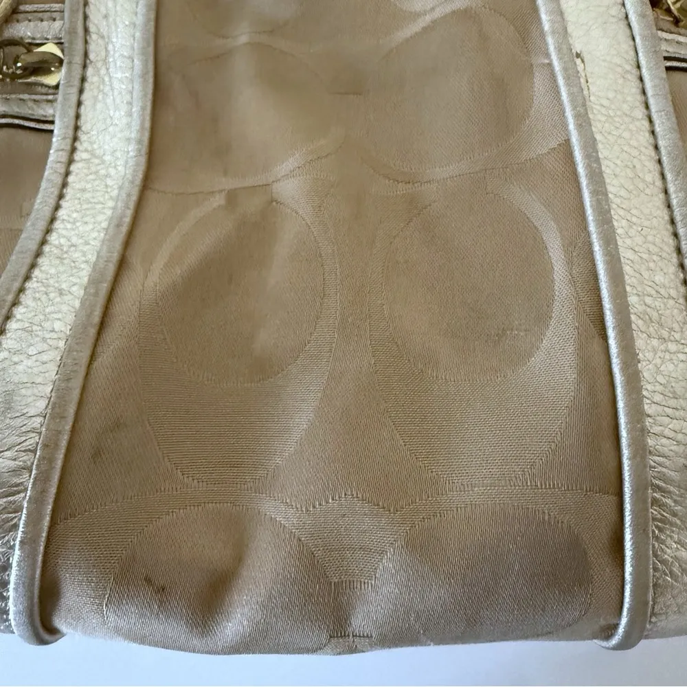 Coach Poppy Signature Spotlight Gold Tote Shopper Shoulder Bag Tote - Image 10