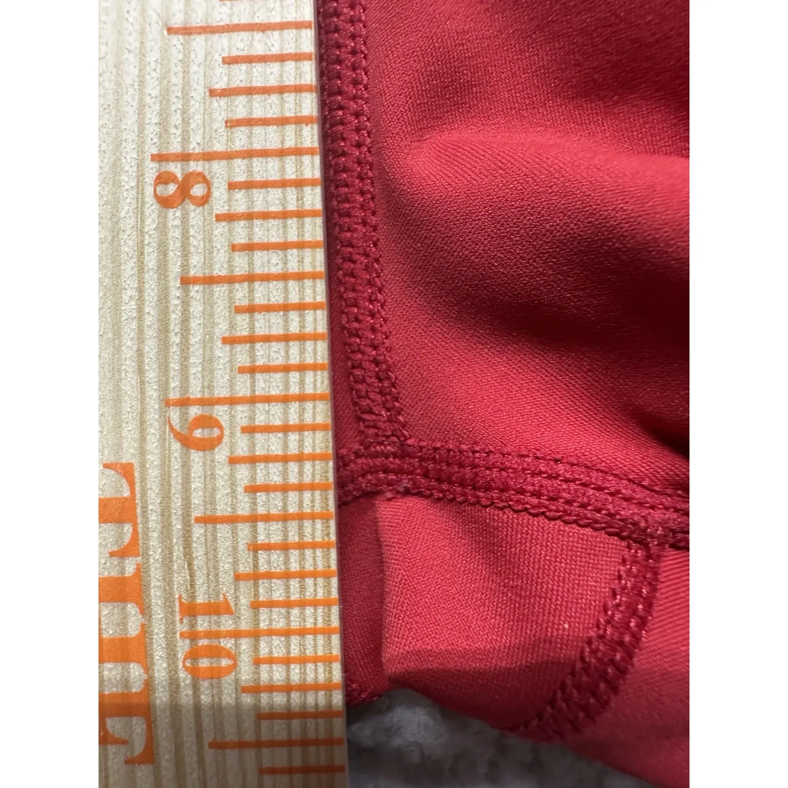 Zyia Active Red Tight Cropped Pocket Stretch Leggings‎ Yoga Athletic Size 4 - Image 8