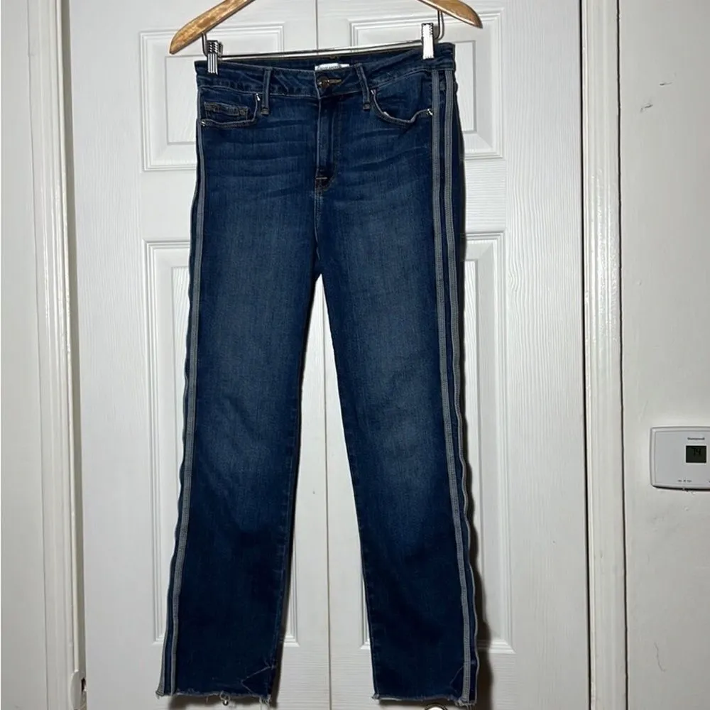 Good American Good legs High waist gray hem jeans 6/28 Excellent Cond Fray Hem - Image 3