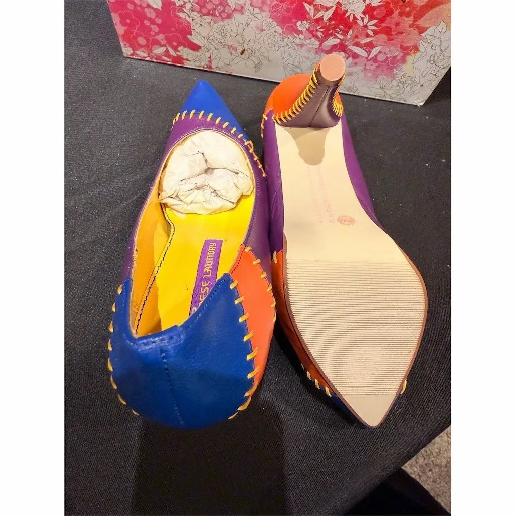 Chinese Laundry Real Patchwork Pumps NIB Vintage 1990’s - Image 4