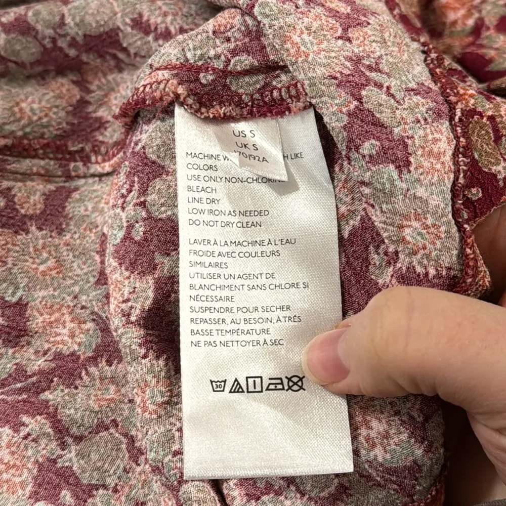 Free People Provence Bordeaux Floral Mini Dress size S - Image 10