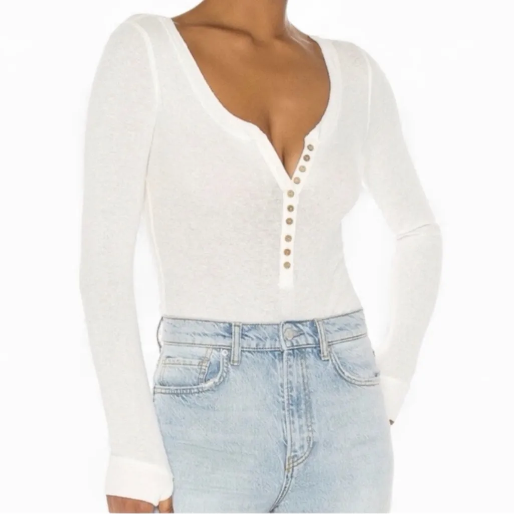 Free people Dylan thermal bodysuit NWT ivory - Image 2
