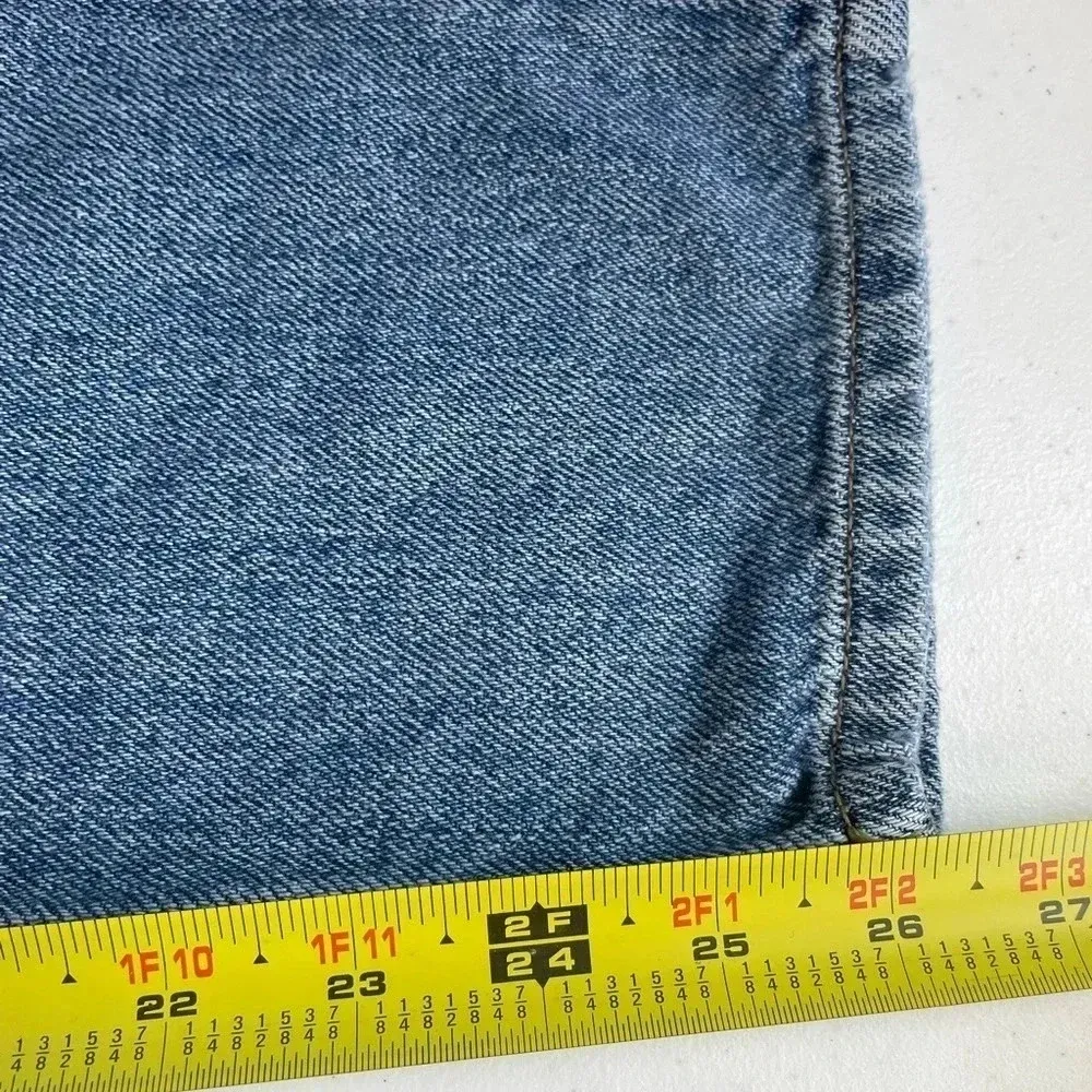 KANCAN Heavily Distressed Boyfriend Jeans Crop Size 7 27ā (Actual 31ā) Patch 084 Blue - Image 7