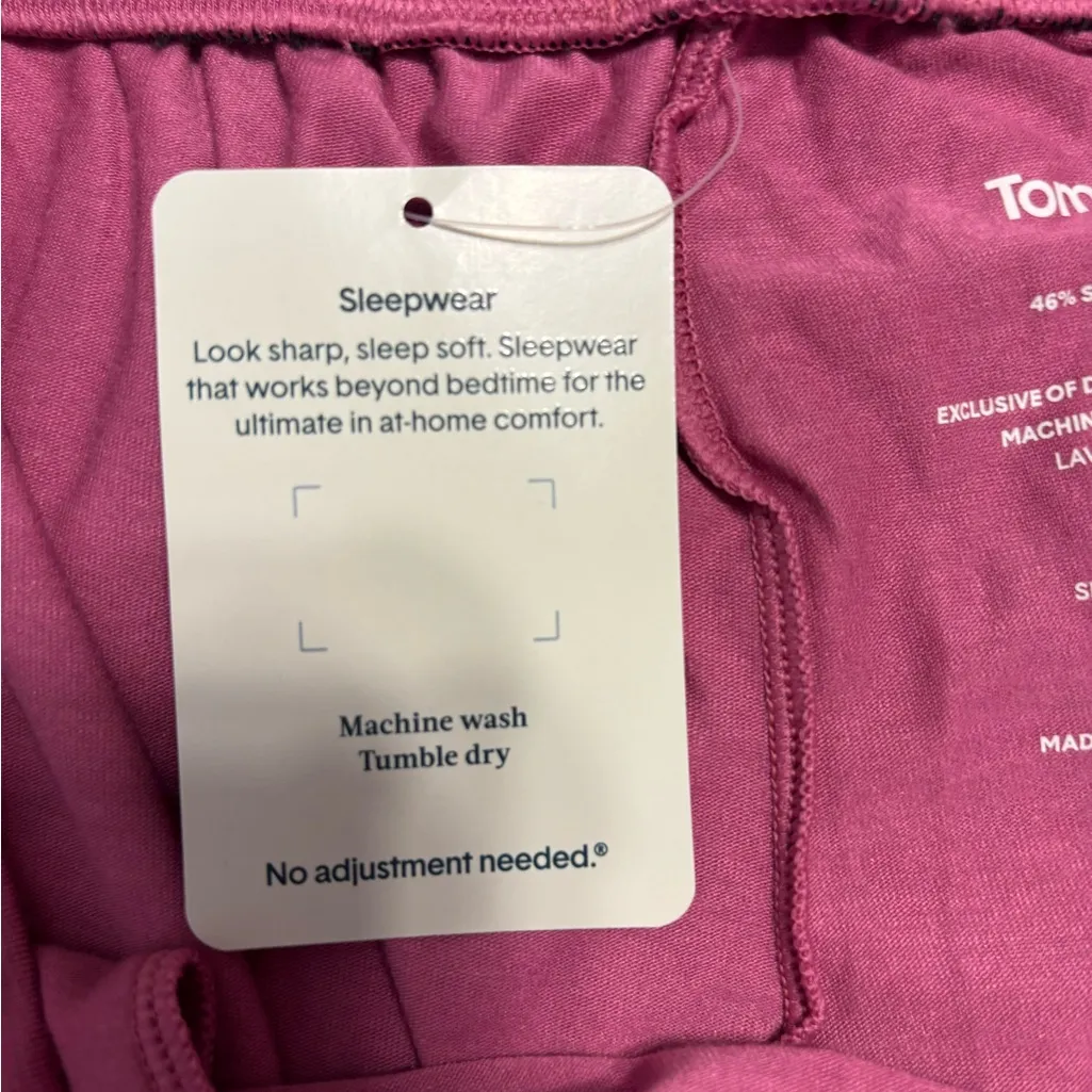 Tommy John women’s Mauve pink Lounge Pants Culotte style, Size Large NWT - Image 3